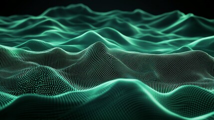 Obraz premium Abstract digital landscape of interconnected points