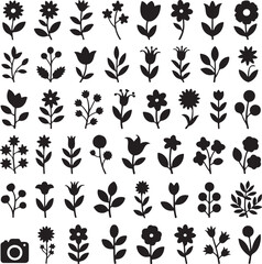 Blooming Spring Flowers Silhouette Scene

Wildflowers in the Breeze Vector Design

Elegant Floral Spring Arrangement Silhouette

Spring Garden Blossom Silhouette Art

Dainty Spring Flowers Outline Vec