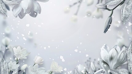 Silver Mother's Day Background: Condensing Dazzling Soft Light, Painting a Gorgeous Scroll of the Interweaving of Maternal Love's Eternity and Silver Radiance