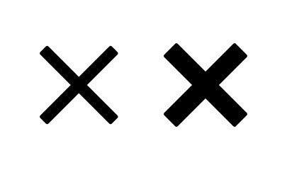 Fototapeta premium Close icon logo design. Delete sign and symbol. cross sign