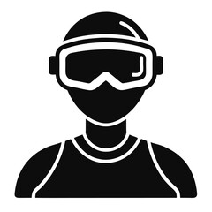 Snowboarder Icon Wearing Goggles Winter Sports Athlete