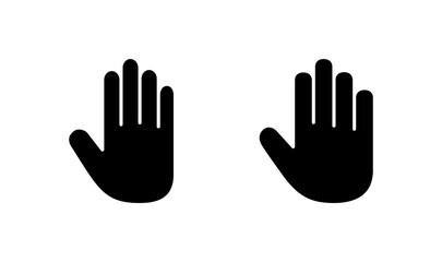Obraz premium Hand icon logo design. hand sign and symbol. palm