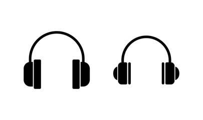 Headphone icon logo design. Headvector sign and symbol