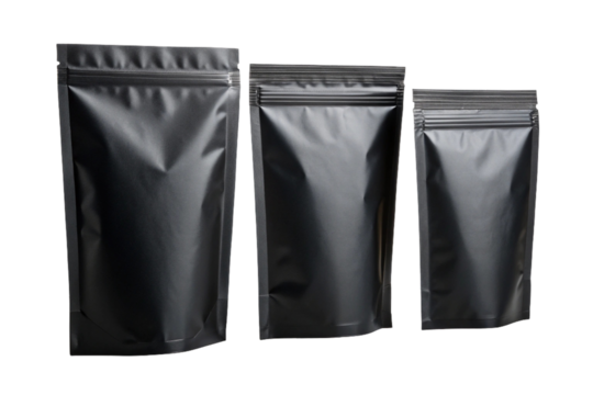 Black clothing items like a black leather jacket and black and white striped socks are isolated objects