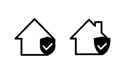 Obraz premium home insurance icon logo design. home protection sign and symbol
