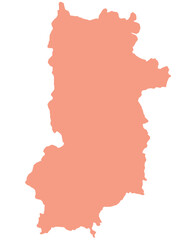 奈良県　地図　赤　イラスト