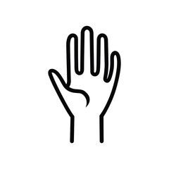 Obraz premium Minimalist Open Hand Print with Five Fingers on Transparent Background