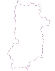 奈良県　地図　白　イラスト