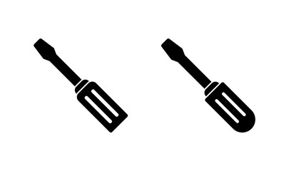Screwdriver icon logo design. tools sign and symbol