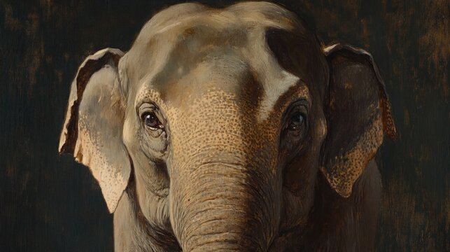 Close-up portrait of an elephant