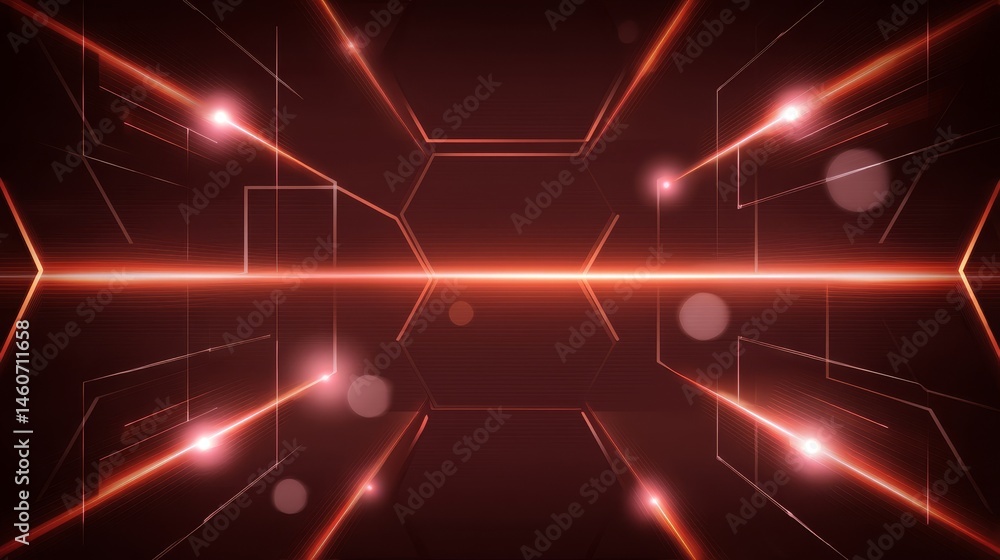 Poster abstract futuristic background with glowing lines and dynamic lights, a vibrant energetic design for