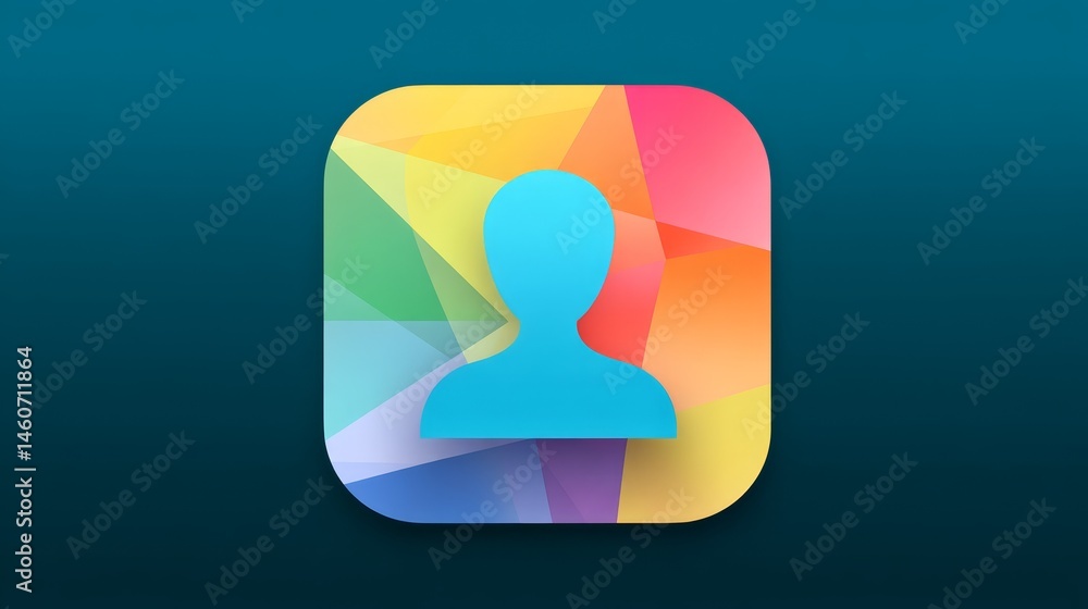 Aufkleber modern minimalist app icon design for mobile applications and digital platforms