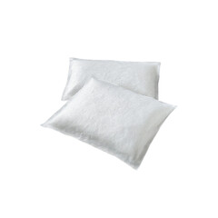 Naklejka premium Two White Linen Pillowcases, Stacked, Studio Shot