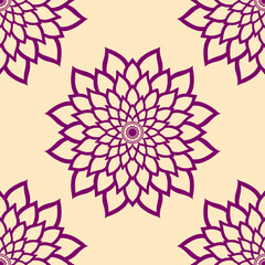 Flower mandala design, tile pattern 