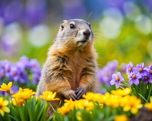 marmot in the mountains