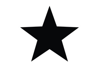 Obraz premium Star silhouette. This image showcases the dark outline of a five-pointed star, its geometric symmetry, bold shape, and symbolic meaning in various design contexts. clipart illustration design.