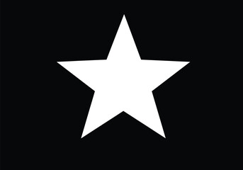 Obraz premium White star silhouette. The dark outline image of a five-pointed star, emphasizing purity, brightness, celestial symbolism, and universal representation in design. clipart illustration design.