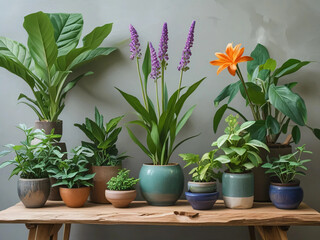 Fototapeta premium Living with plants encourages balance and a calming presence.