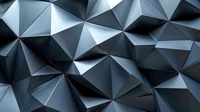 Sleek geometric patterns and textured surfaces showcase modern three dimensional design with sharp angles, metallic finishes, and sophisticated interplay of light and shadow.