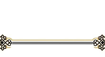 Elegant Black And Gold Decorative Separator On White Background