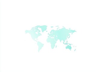 Obraz premium World map, light teal (1)
