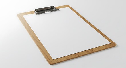 Blank Wooden Clipboard: Awaiting Inspiration's Gentle Touch AI Generated
