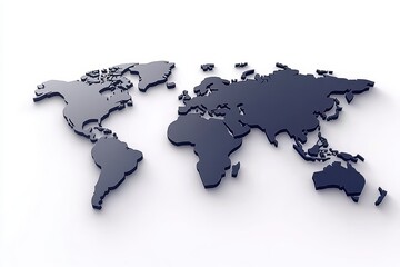 Fototapeta premium 3D World Map