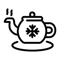 Fototapeta premium teapot Line Icon