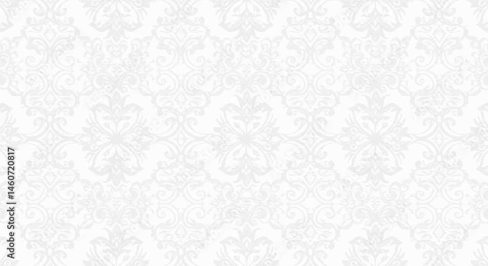 Poster light gray damask seamless pattern texture background