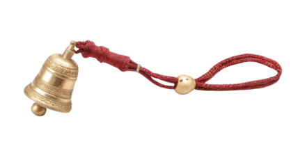 Shrine Bell Pull Cord with Transparent Background