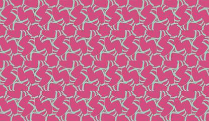 Vector layout with curved line, illusion triangles. Abstract hipster pattern. For your wallpaper, advert, banner, poster. Cherry color.