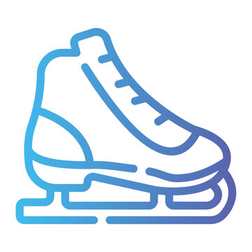 ice skates Line Gradient Icon