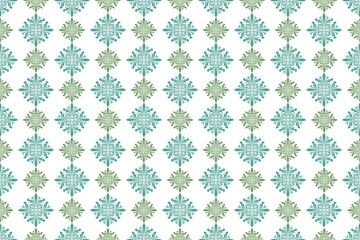 seamless floral background Vector illustration of ikat ornament pattern matching the wallpaper carpet pattern.
