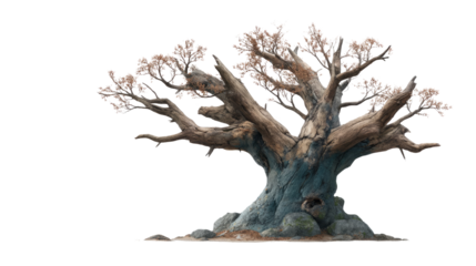 Halloween tree with transparent background spooky atmosphere nature concept