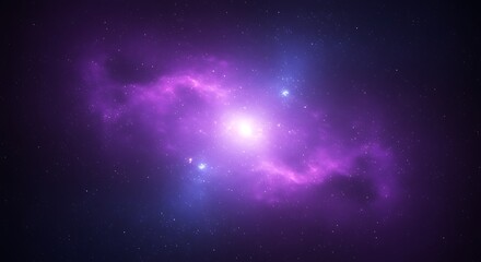 Cosmic Bloom: A Symphony of Purple and Blue Nebulae AI Generated