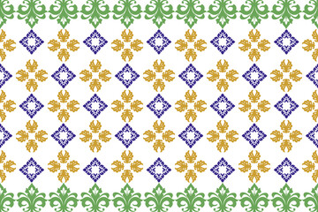 Seamless floral pattern, oriental ceramic tiles, uzbek islamic pattern, oriental arabic floral pattern
