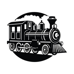 Vintage Steam Locomotive Illustration Classic Train Design Artwork