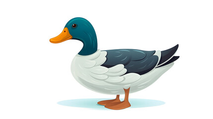 Professional Vector Flat Style Duck Illustration for Web Design Projects