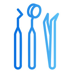 dental probe Gradient icon