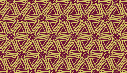 For interior wallpaper, smart design, fashion print.Vector seamless illustration with pattern in triangles style.