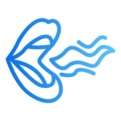 bad breath Gradient icon
