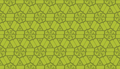 Modern pattern with curved line. Triangles, line, geometric elements. Vector Seamless illustration. Design for flyer, wallpaper, presentation, paper.