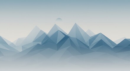 Geometric mountain concept in triangle form