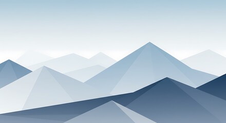 Geometric mountain concept in triangle form
