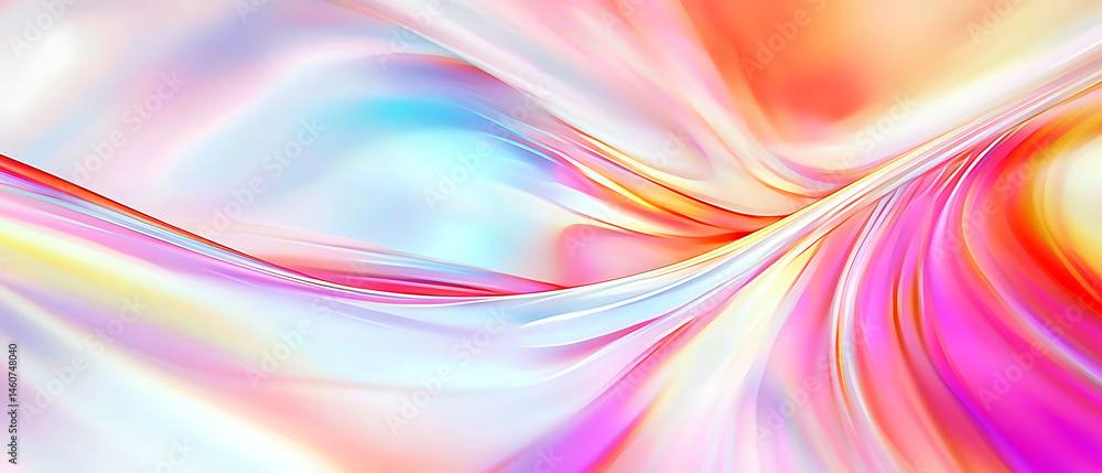 Poster flowing abstract patterns digital art vibrant colors creative background high-resolution visual sere