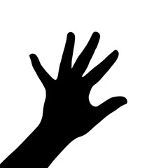 Fototapeta premium Silhouette Hand Reaching Upward
