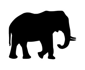 Fototapeta premium Black Elephant Silhouette Vector Illustration