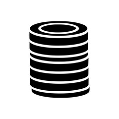 Stack of Disks Icon - Vector Illustration