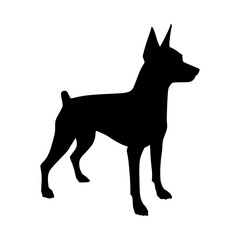 Silhouette Dog - Doberman Pointer
