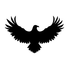Fototapeta premium Black Eagle Silhouette Vector Graphic